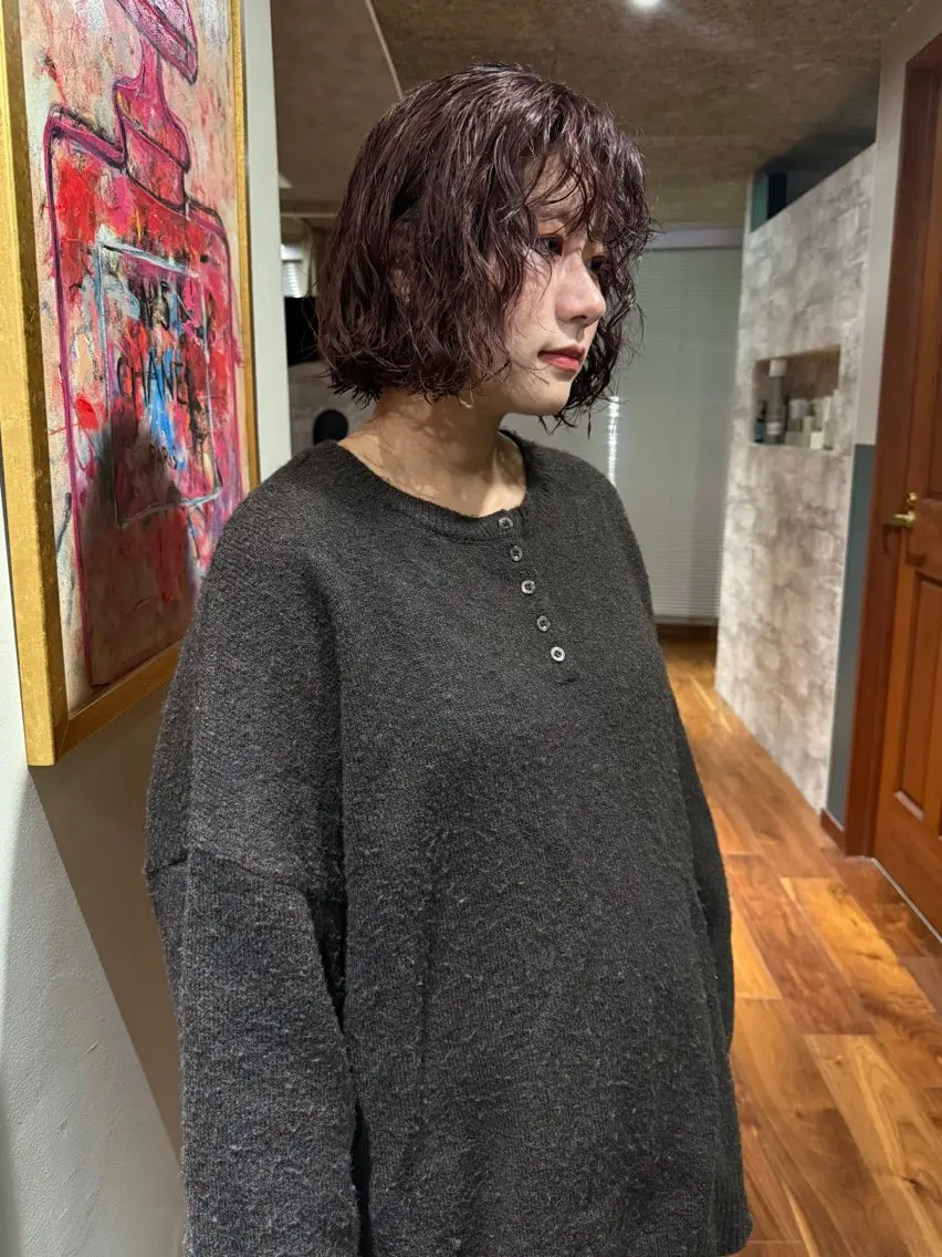ショート カラー パーマ ブリーチ カット ヘアカラー パーマ トリートメント mai / linoah˚✧のヘアスタイル