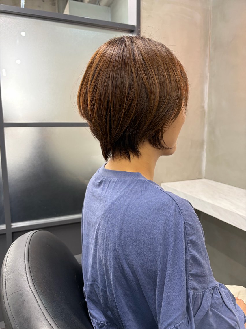 ショート カット ヘアカラー トリートメント ショートボブ/ 髪質改善/廣兼敦哉のヘアスタイル