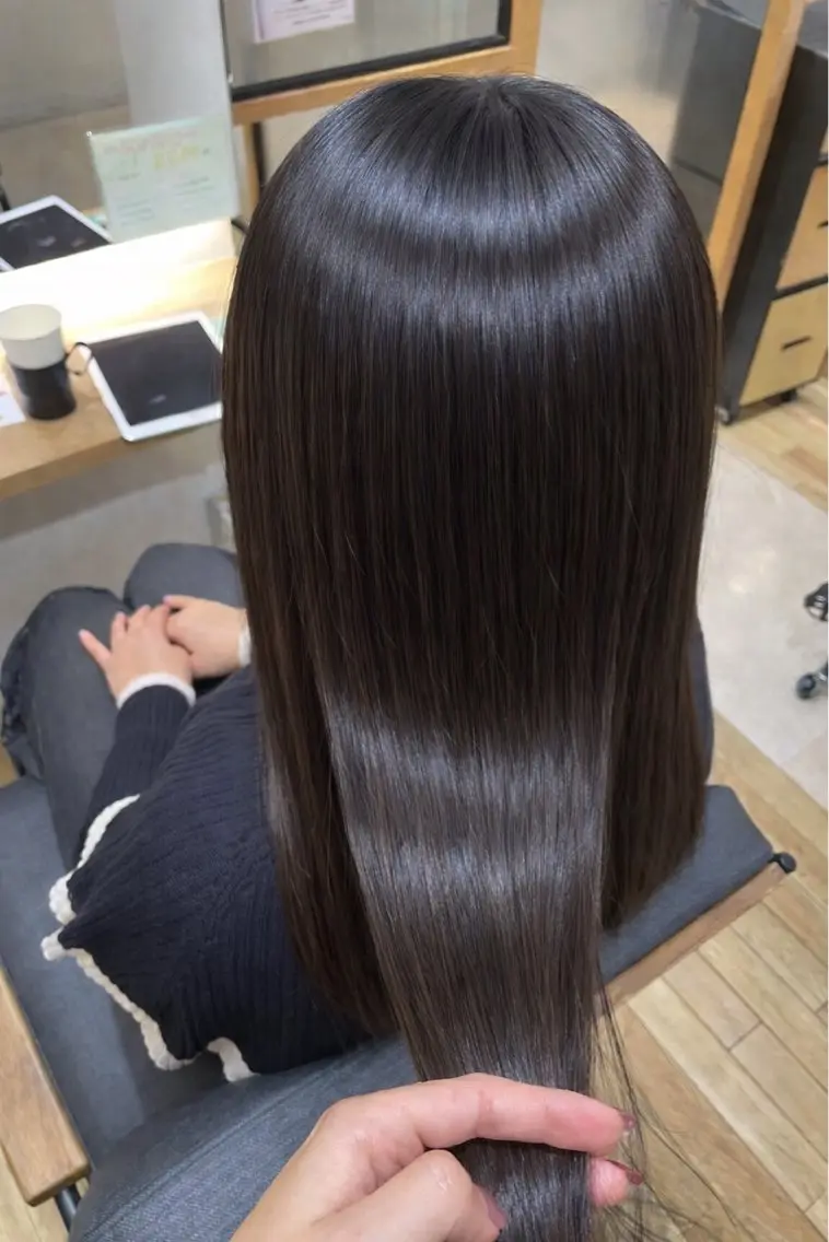 ロング 縮毛矯正 カット 縮毛矯正 トリートメント ❁⃘ ち だ り さ ❁⃘のヘアスタイル