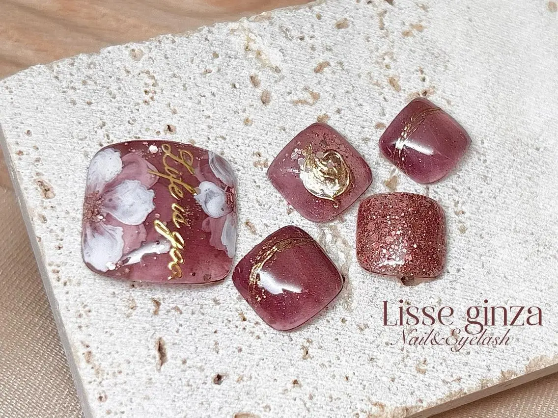 ネイル アートネイル フットネイル フットネイル Lisse銀座 Nailのネイルデザイン