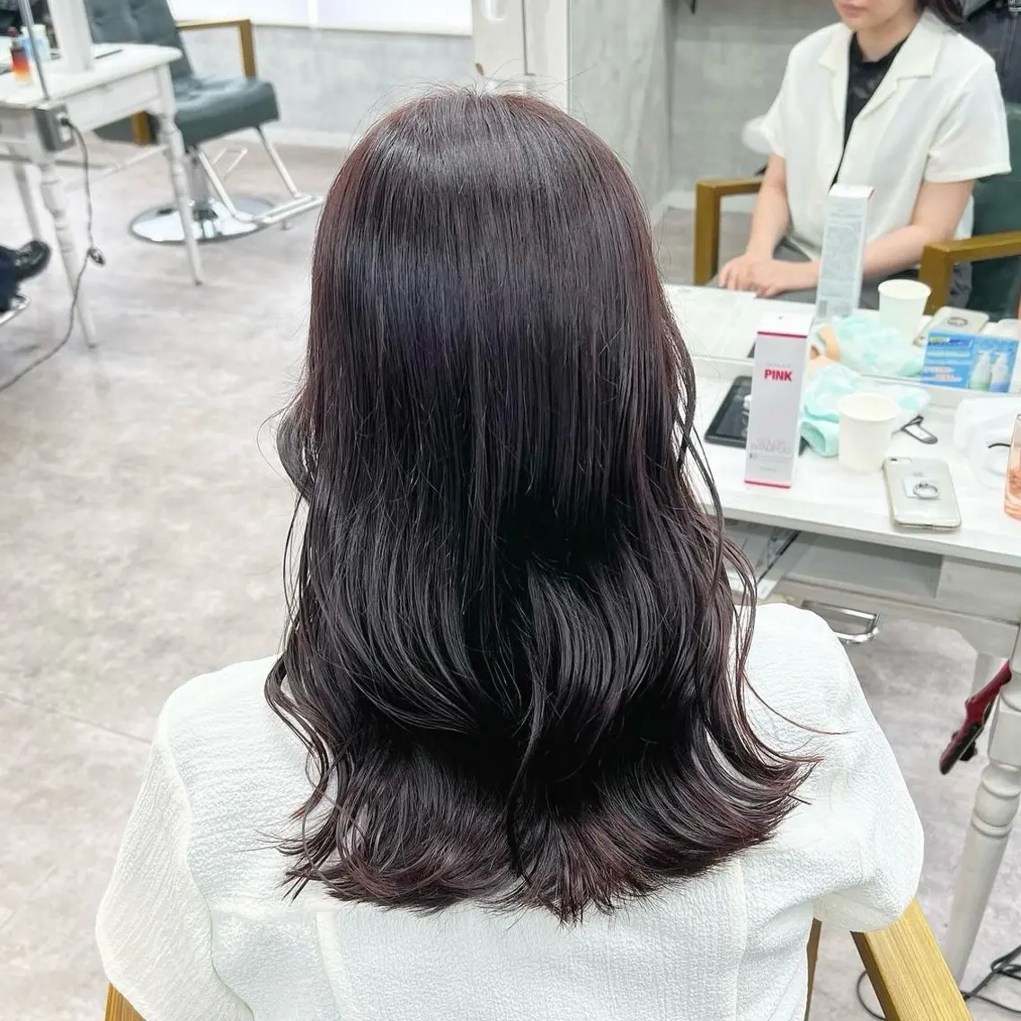 ロング カラー JUNSHIN🦋 ヘアセット／カラーのヘアスタイル