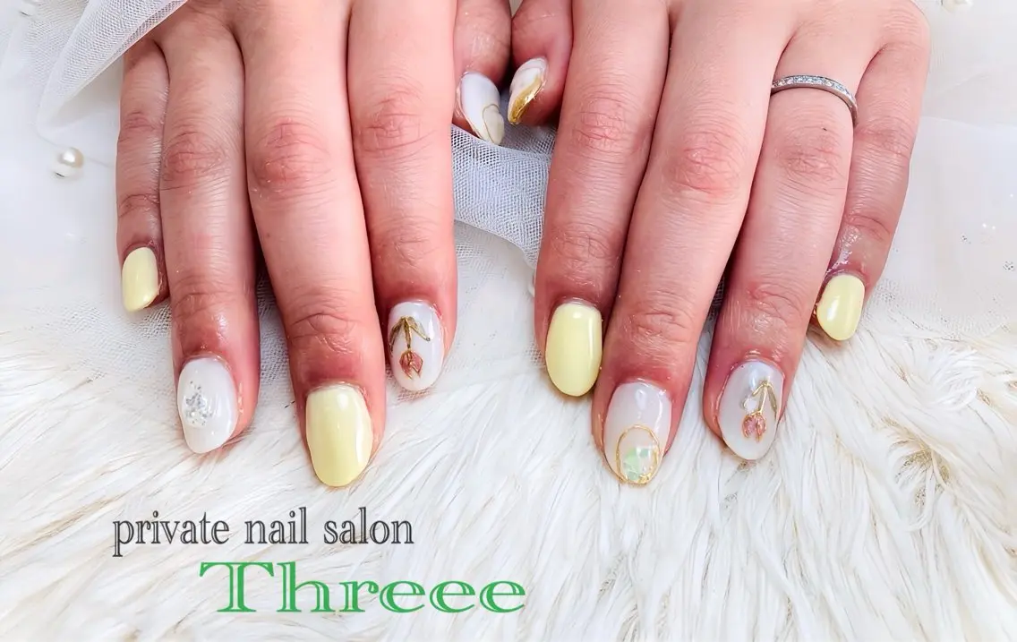 ネイル 春ネイル ハンドネイル Nail salon - Threee　-のネイルデザイン