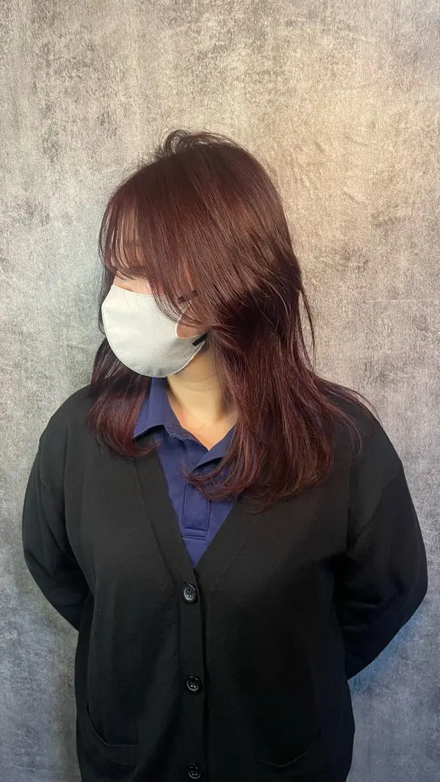 カラー レッドカラー CAPSULE Anjuのヘアスタイル