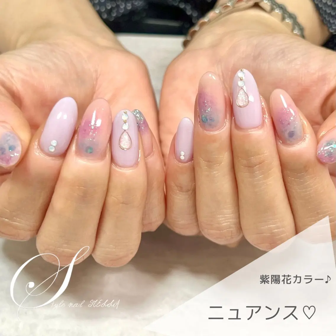 ネイル ニュアンスネイル ハンドネイル ステラ marikominoのネイルデザイン