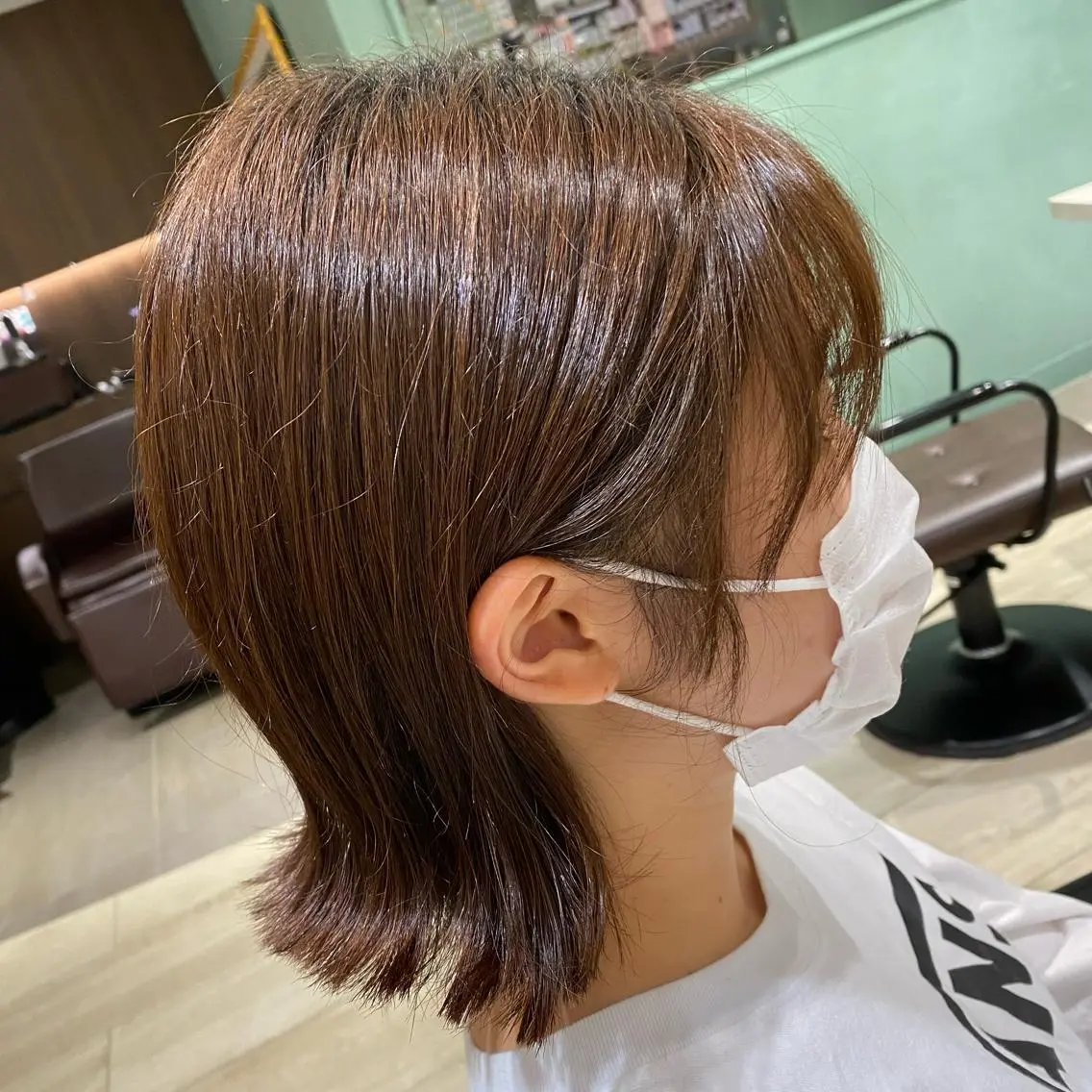 ミディアム ボブ 外ハネヘア equal銀座 黒田💚のヘアスタイル