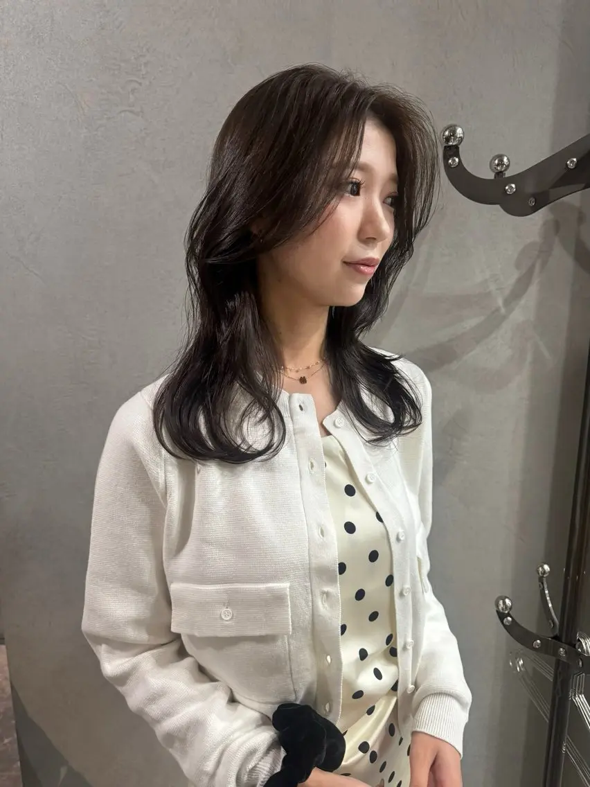 セミロング カラー パーマ ヘアアレンジ メンズ カット ヘアカラー 心斎橋美容室 Junのヘアスタイル