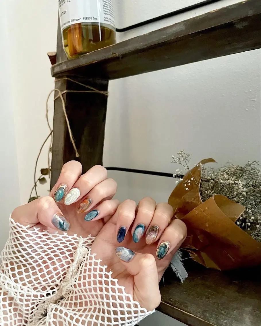 ネイル ジェルネイル ニュアンスネイル パラジェル ハンドネイル フットネイル 甲斐市自宅サロン 🧸prunelleのネイルデザイン