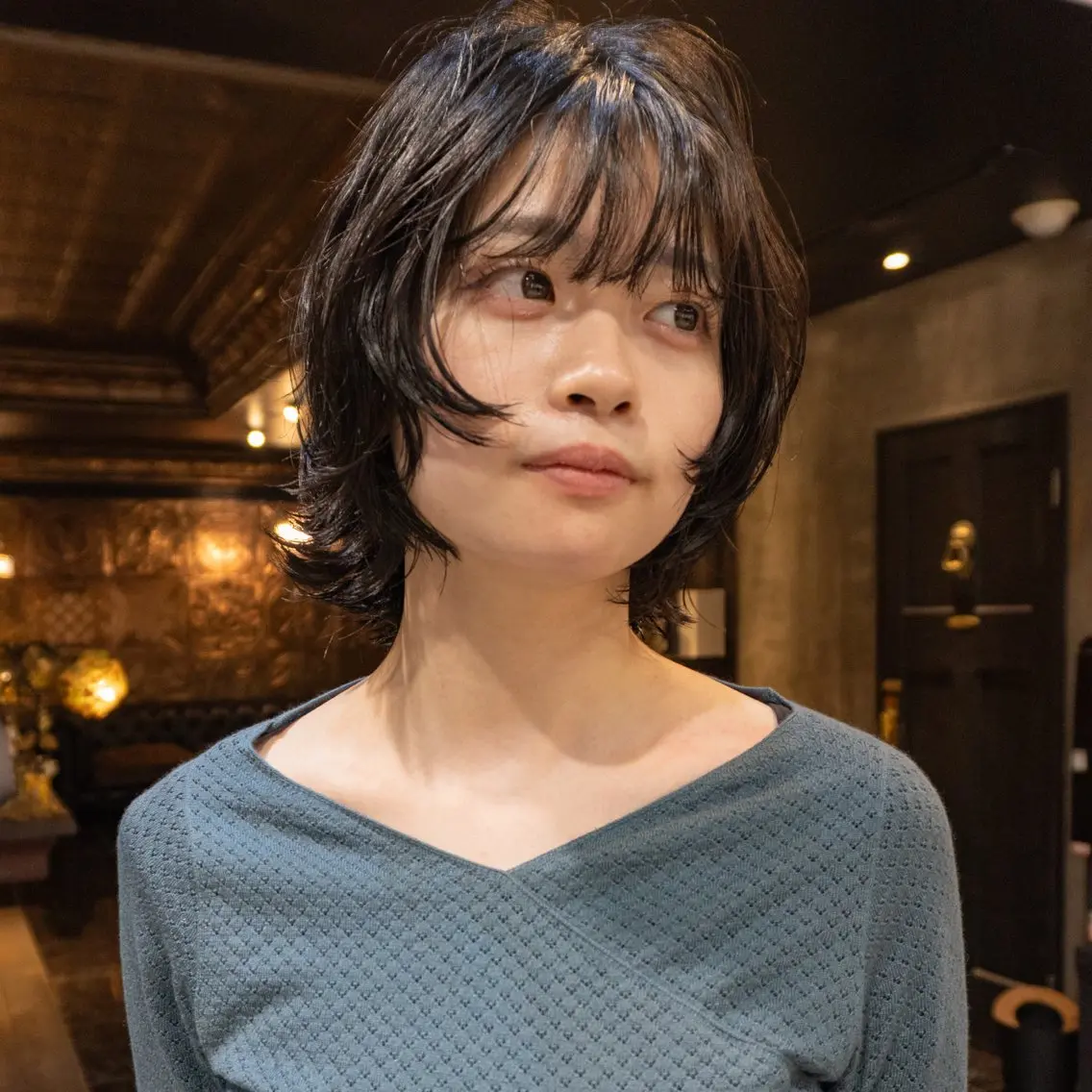 ショート パーマ ウルフカット カット パーマ トリートメント メンズヘア/パーマ/ SHOUTOのヘアスタイル