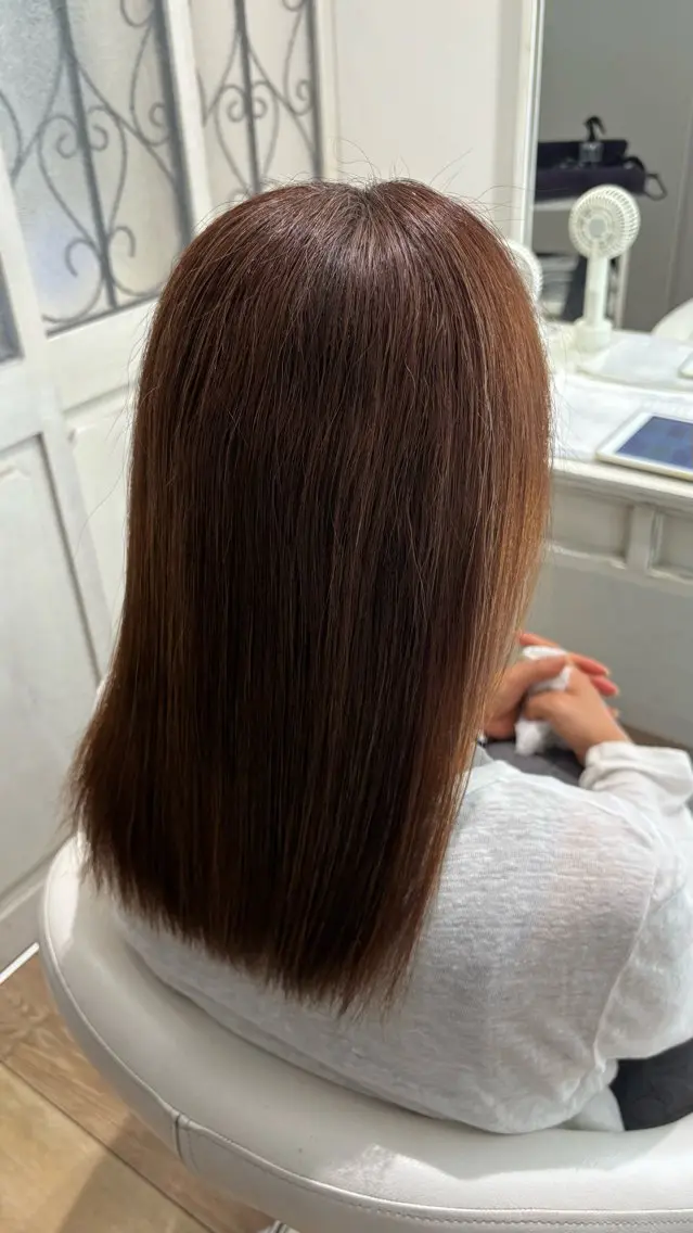 ロング カラー トリートメント 似合わせ 顔周りYUUGAのヘアスタイル