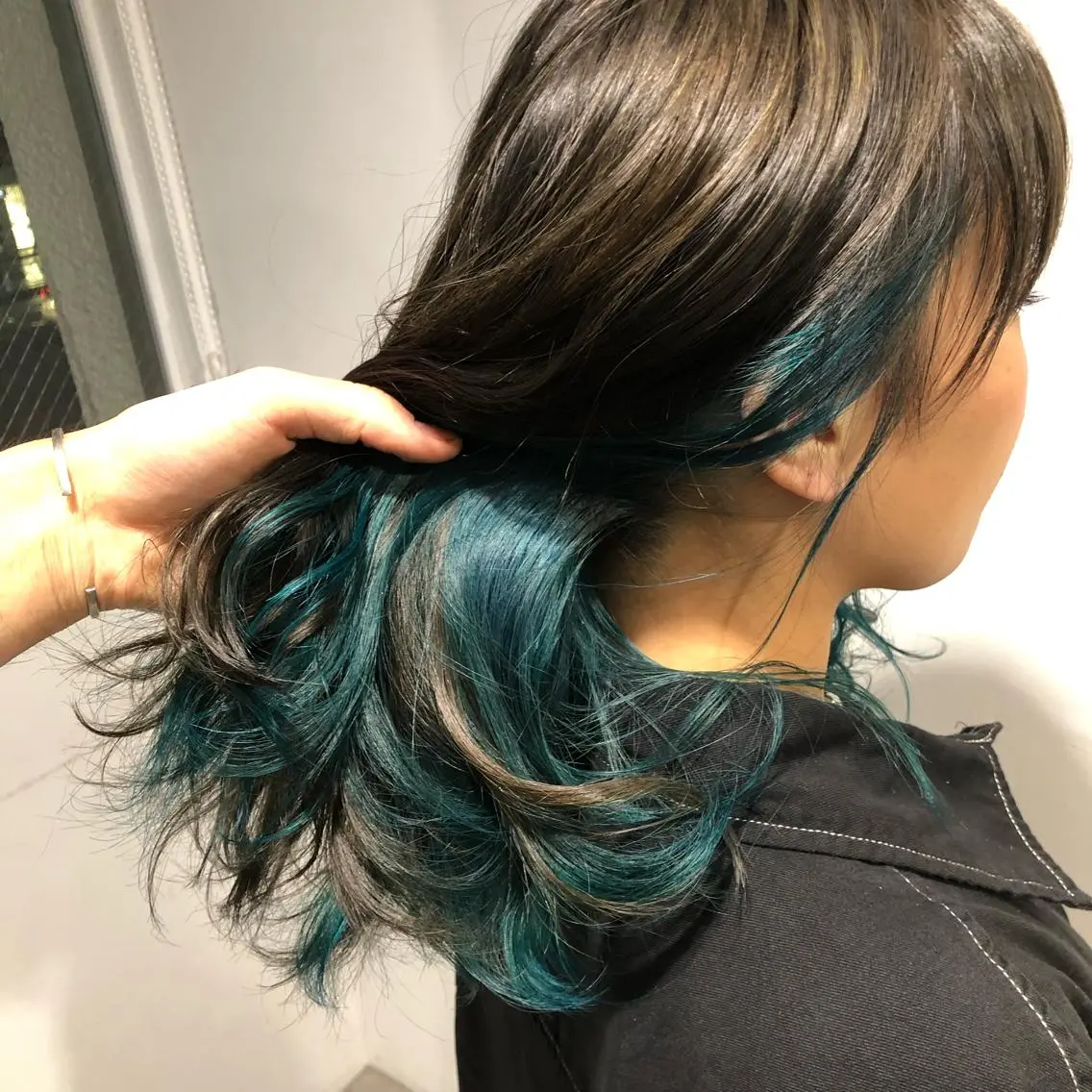 ロング カラー ヘアカラー トリートメント ヘッドスパ ヘアセット 💖ブリーチなし透明 感💖ASAHIのヘアスタイル