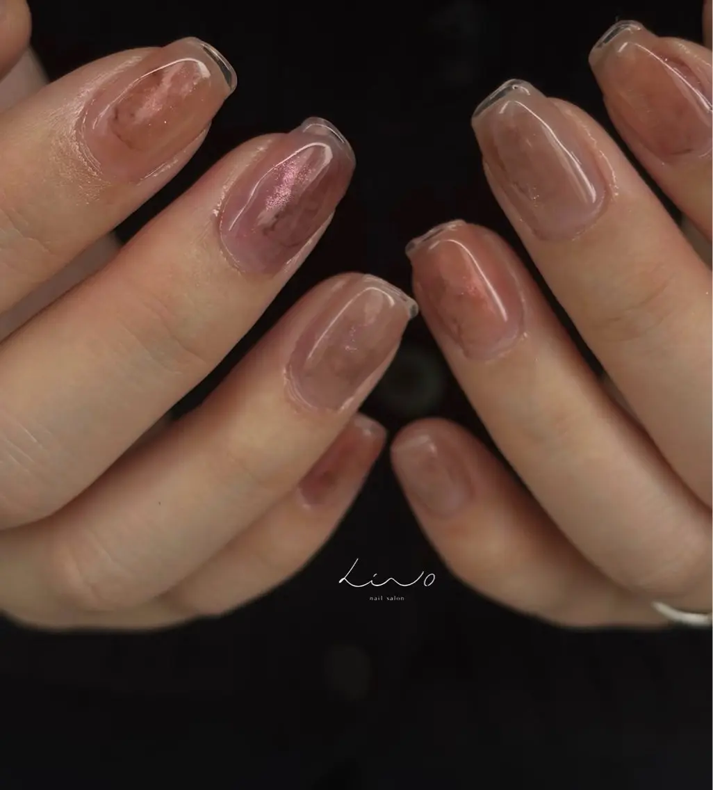 ネイル ニュアンスネイル ショートネイル ハンドネイル nail salon linoのネイルデザイン
