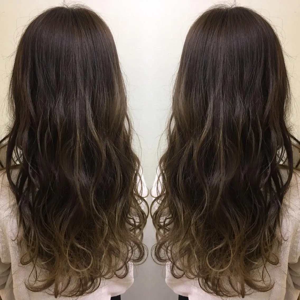 セミロング ロング カラー 髪質改善 中川 翔のヘアスタイル