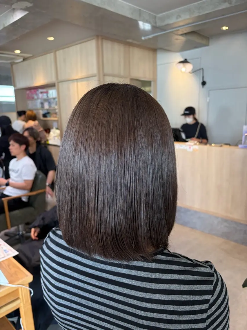 🩰ブリーチなしダブルカラー+髪質改善トリートメントの写真