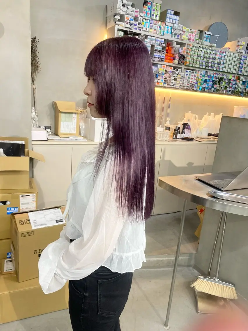 ロング カラー ヘアカラー 前橋 姫奈のヘアスタイル