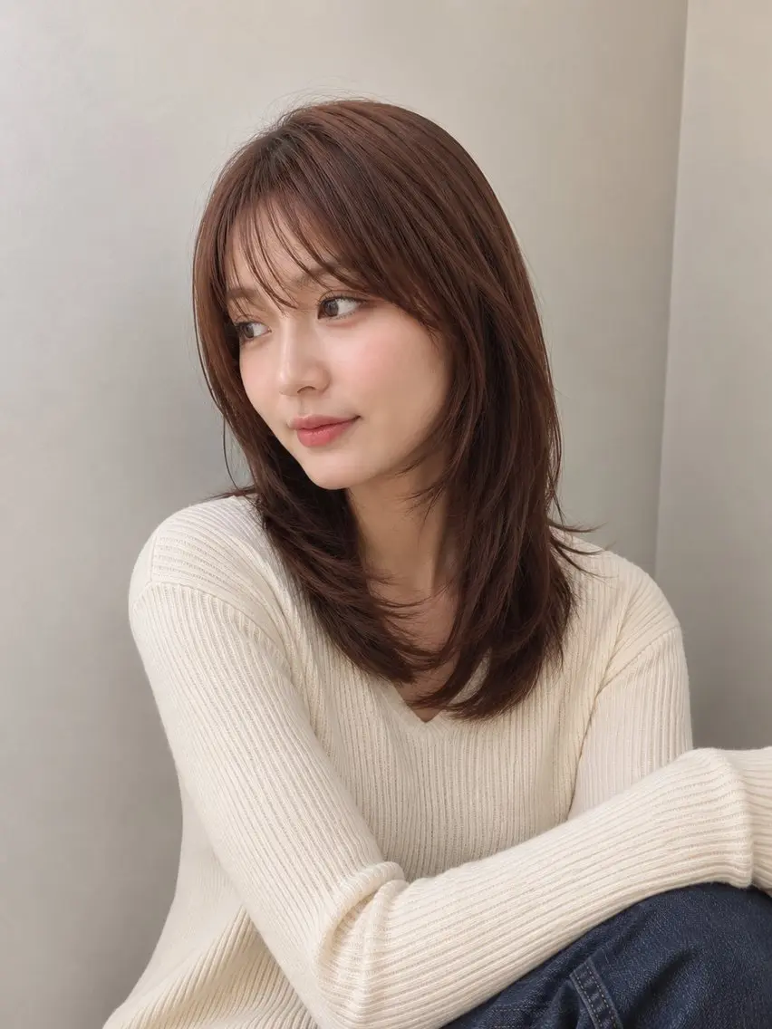 ロング カラー カット ヘアカラー トリートメント ヘッドスパ "オトナ髪”/ LAKA TOCCAのヘアスタイル