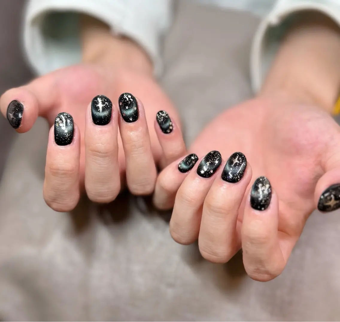 メンズ ネイル アートネイル ジェルネイル マグネットネイル メンズネイル ハンドネイル MIMnail メンズネイリストのネイルデザイン