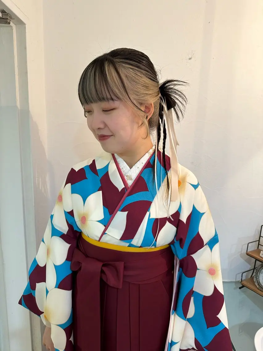 🌸卒業式💛袴着付け+ヘアセット🌸の写真