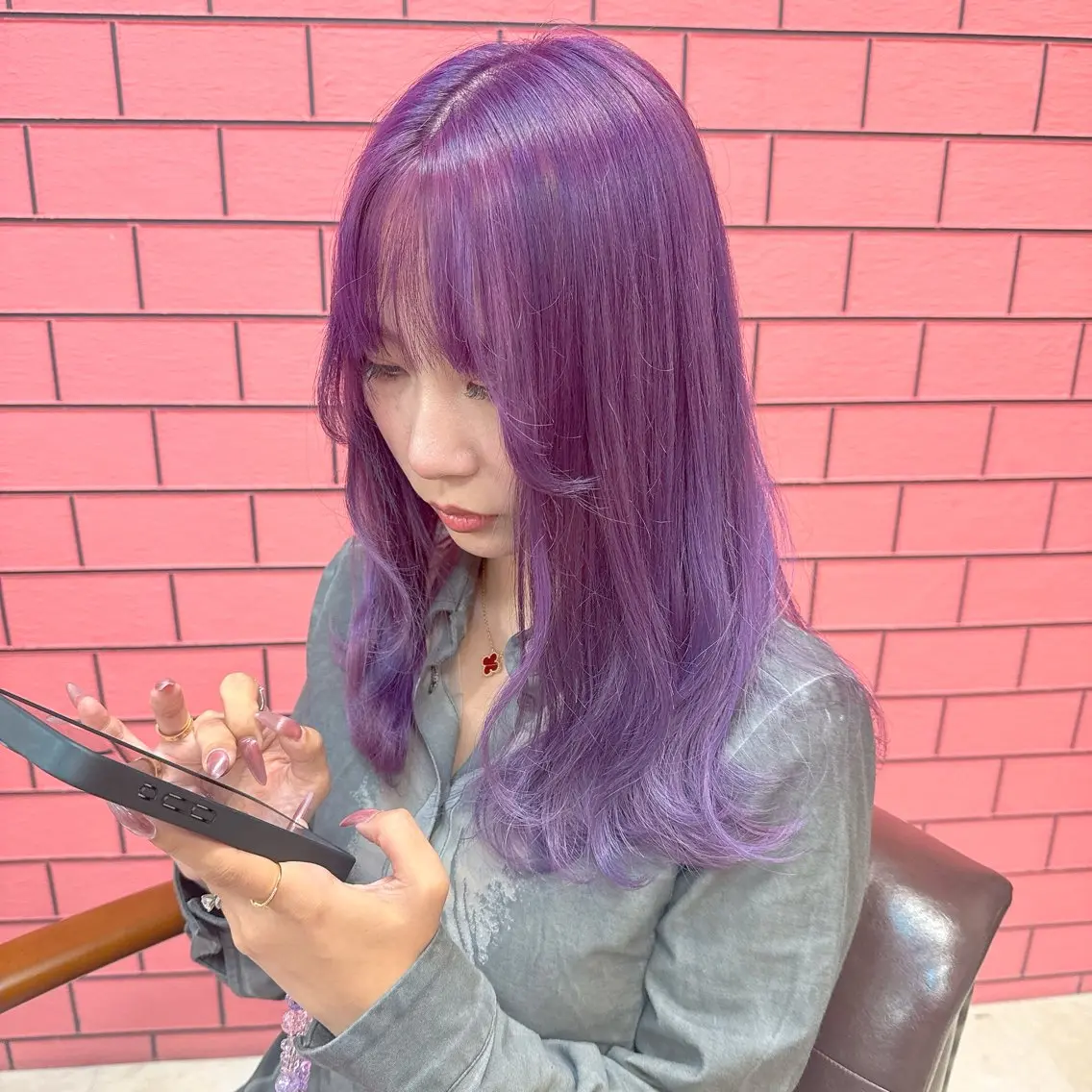ロング カラー バレイヤージュ ブリーチ ケアブリーチ ダブルカラー イヤリングカラー ヘアカラー トリートメント ブリーチの神 KYONのその他イメージ