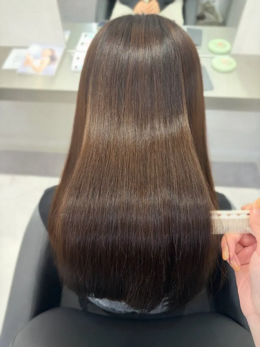 ロング 縮毛矯正 カット ヘアカラー 縮毛矯正 🫧縮毛矯正支持率 No.1 ほのか🫧のヘアスタイル
