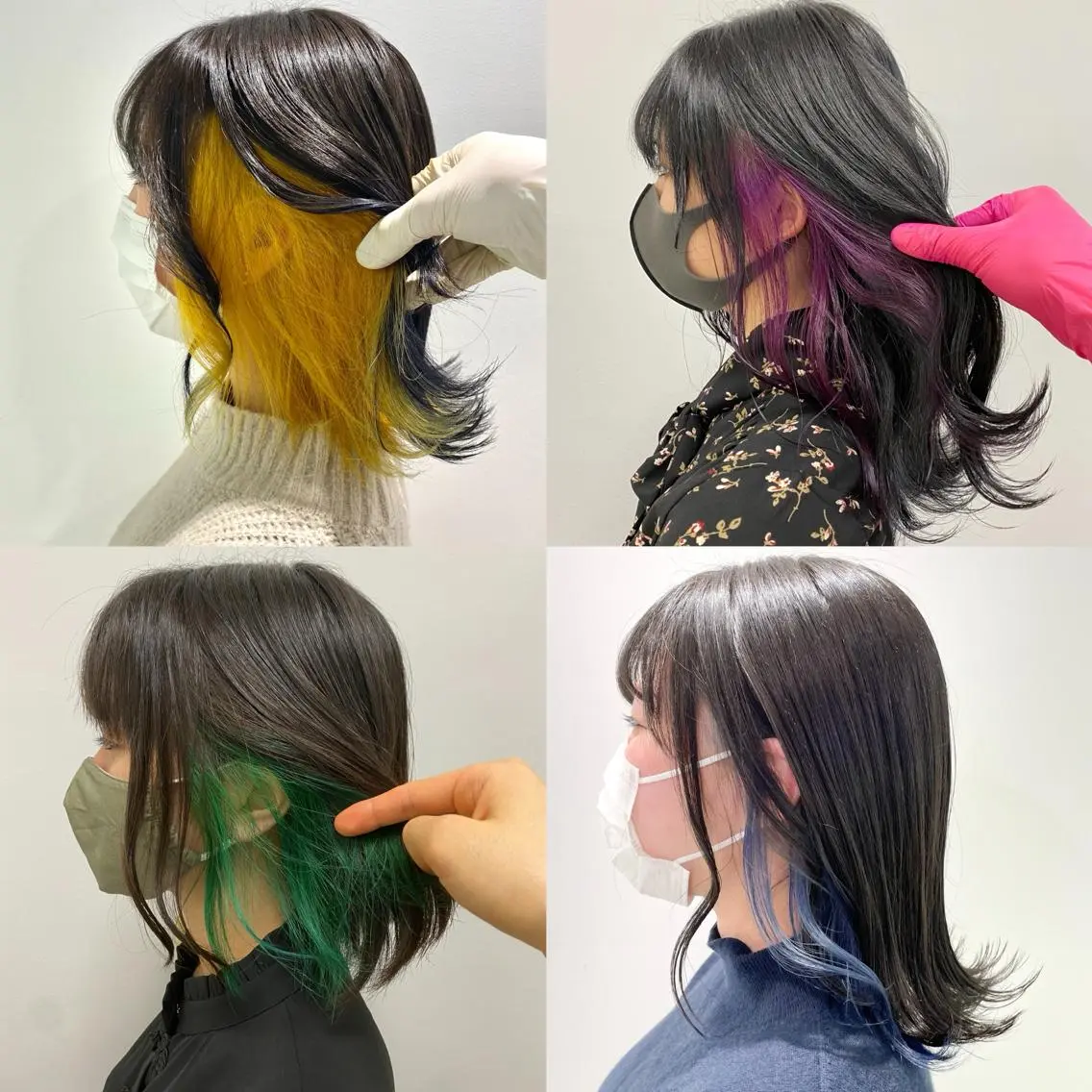 セミロング カラー パーマ ヘアアレンジ ネイル マツエク・マツパ 韓国風ベージュ🤎 赤みなし🌿横浜🤎のヘアスタイル