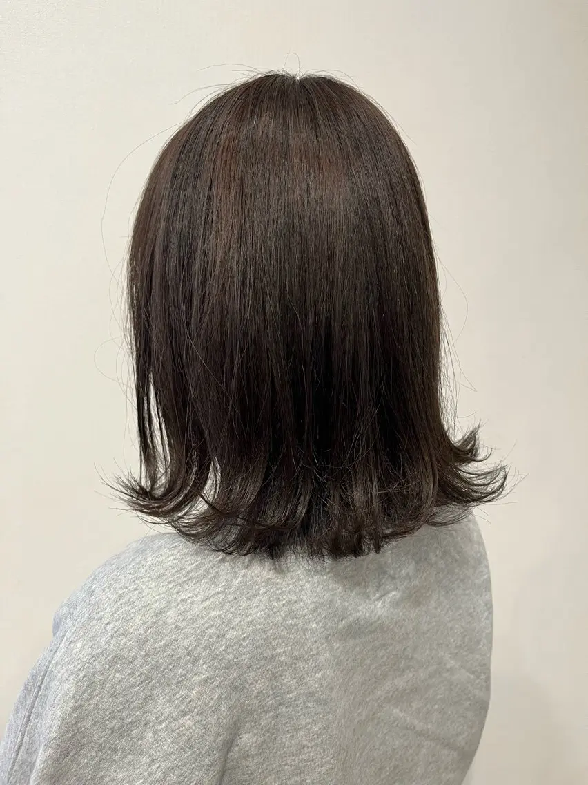 ミディアム ヘアカラー トリートメント 艶髪特化 しゅんぼう 長岡髪質改善のヘアスタイル