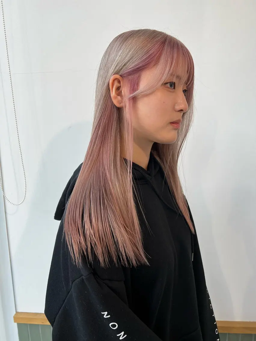 ロング カラー カット ヘアカラー トリートメント 赤みゼロ/透明感 カラー🌿KANTAのヘアスタイル