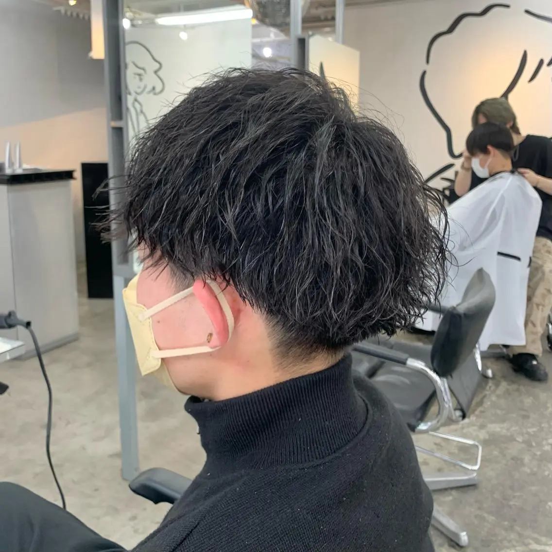 ショート パーマ メンズ マッシュ カット パーマ メンズ特化美容師/ 藤戸 椋のヘアスタイル
