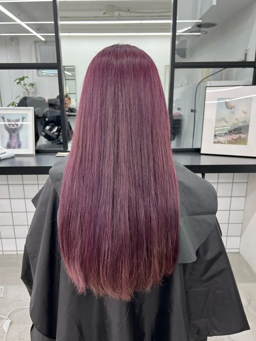 ロング カラー ブリーチ 透明感カラー ラベンダーカラー ピンクカラー パープルカラー 🌷︎あすか🌷 JILLSTUDIOのヘアスタイル