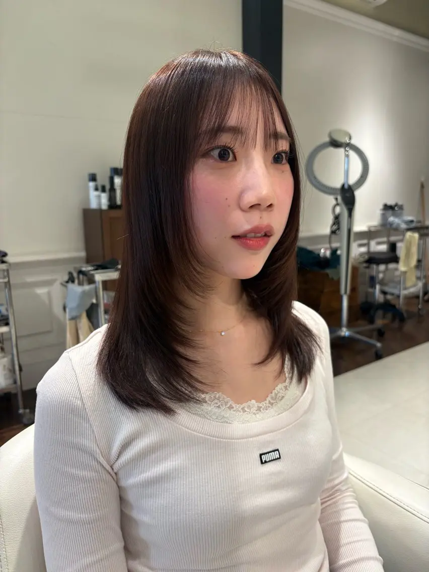 セミロング レイヤーカット カット ハラユウタ 千歳船橋駅のヘアスタイル