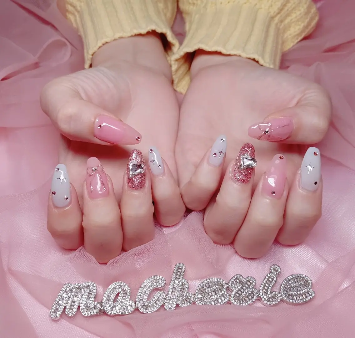 ネイル ピンク ハンドネイル Nail Salon macherieのネイルデザイン