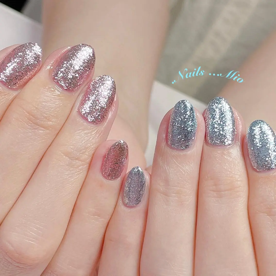 ネイル ジェルネイル 氷ネイル・うるうるネイル .Nails Mio 赤羽西ネイルサロンのネイルデザイン