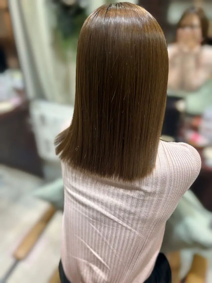 【初めての方に人気！】美髪縮毛矯正＋カット＋4STEPトリートメント（ホームケアTR付）💖✨の写真