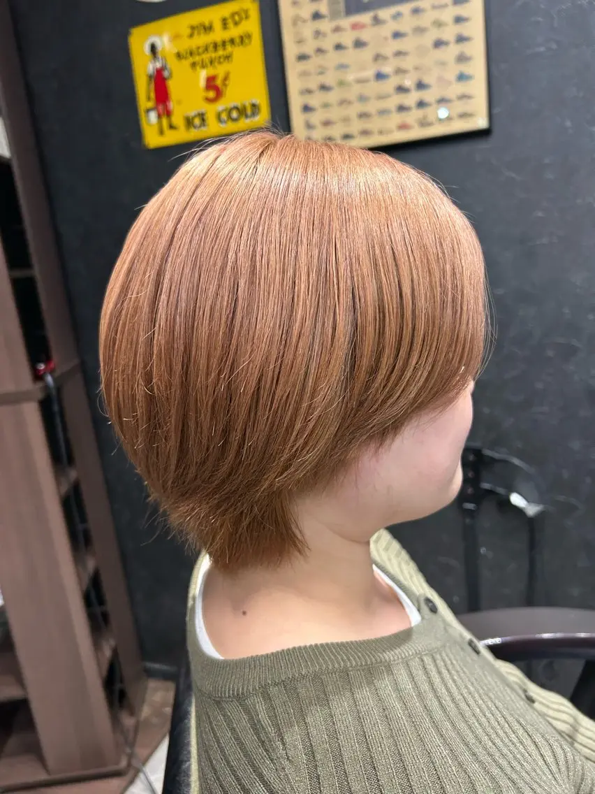 ショート カラー ヘアカラー トリートメント 💎透明感カラー💎 bAteAu あまねのヘアスタイル