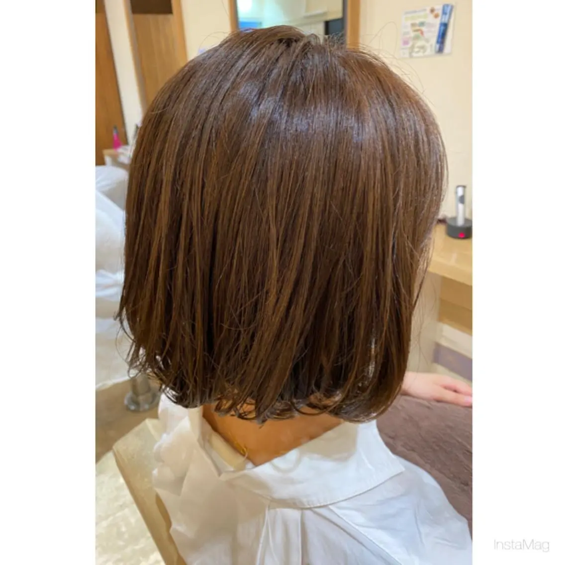 ミディアム ボブ カット トリートメント 岩間 香純のヘアスタイル