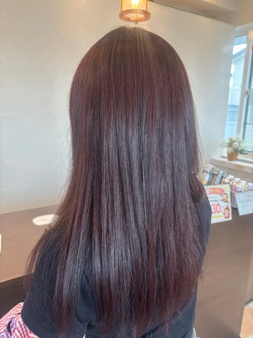 カラー ブラウンカラー ピンクカラー ヘアカラー 高山 愛来のヘアスタイル