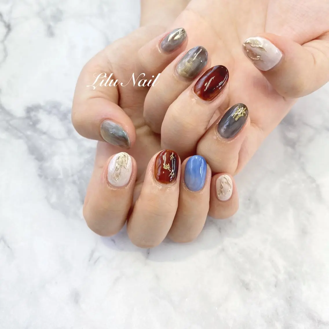 ネイル ニュアンスネイル モチの良さ◉ フィルインネイル♡のネイルデザイン