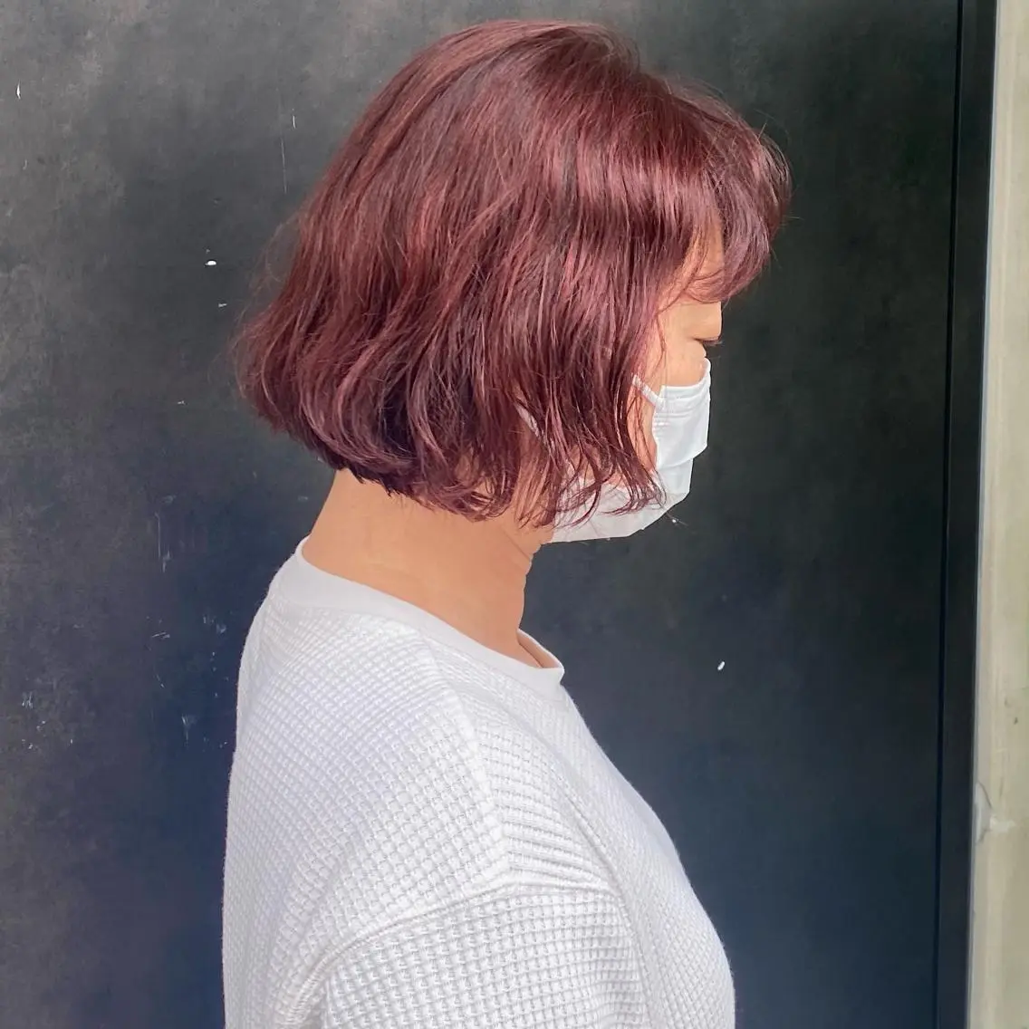ミディアム カラー カット ヘアカラー トリートメント 比嘉 陽のヘアスタイル
