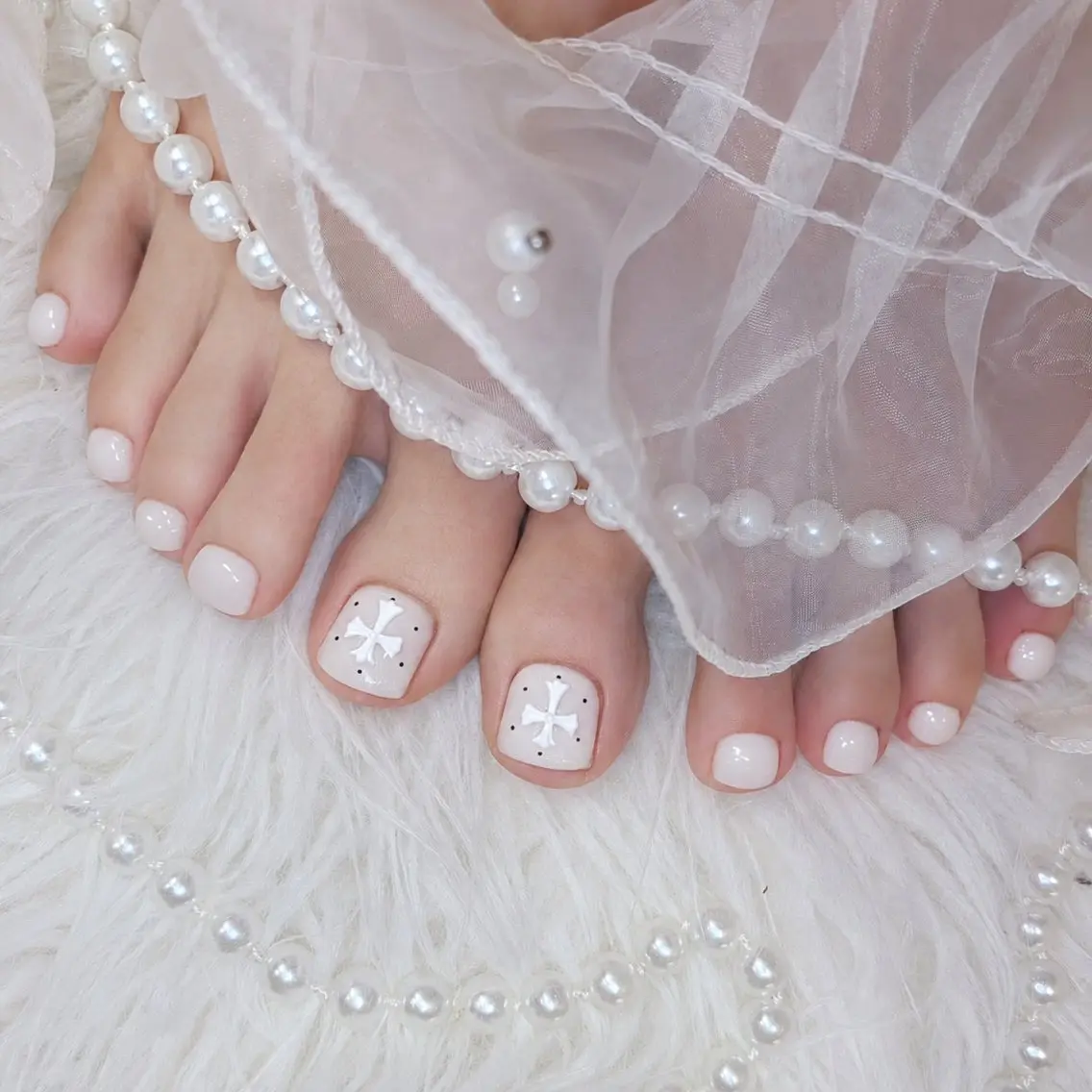 口コミ限定❣️【ご新規様オフ無料】FOOTネイル✨親指アート🎀ワンカラー/ラメ/マグネット🌈🫧の写真