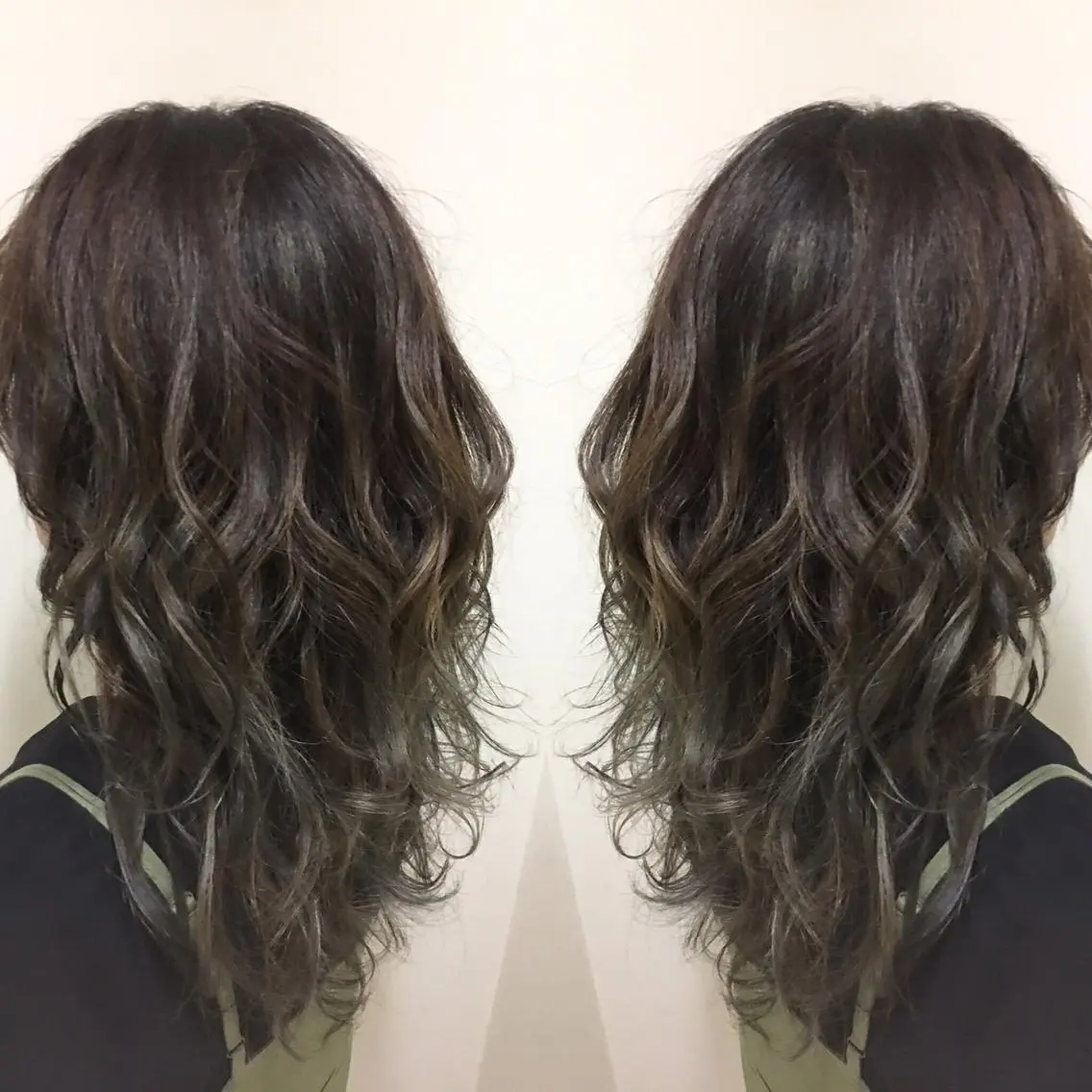 セミロング ハイライト 綺麗な髪質にしたい方 限定🌈清水　祥のヘアスタイル