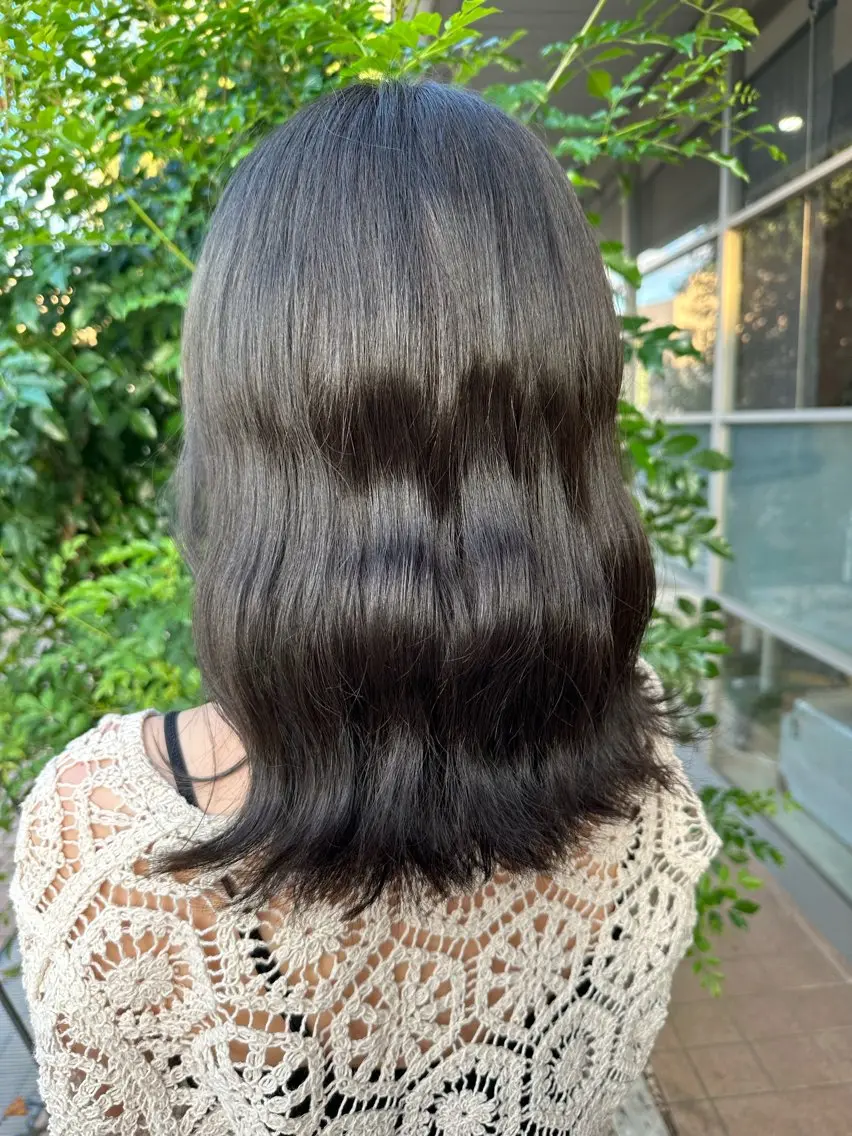 ミディアム ヘアカラー トリートメント ツヤ髪質改善 💜れいな💜のヘアスタイル