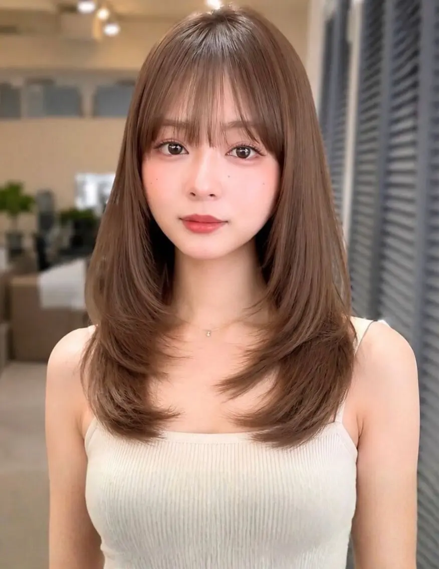 ミディアム カラー 透明感カラー ʜ ᴀ ʀ ᴜのヘアスタイル