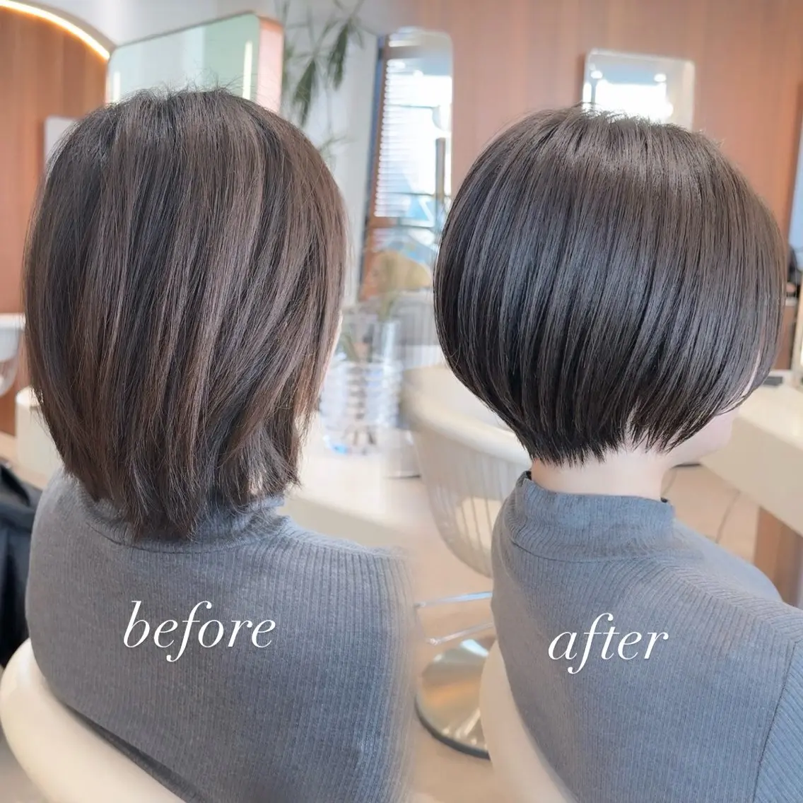 ショート カラー カット ヘアカラー トリートメント 田中航平/渋谷ボブ/ レイヤーボブのヘアスタイル