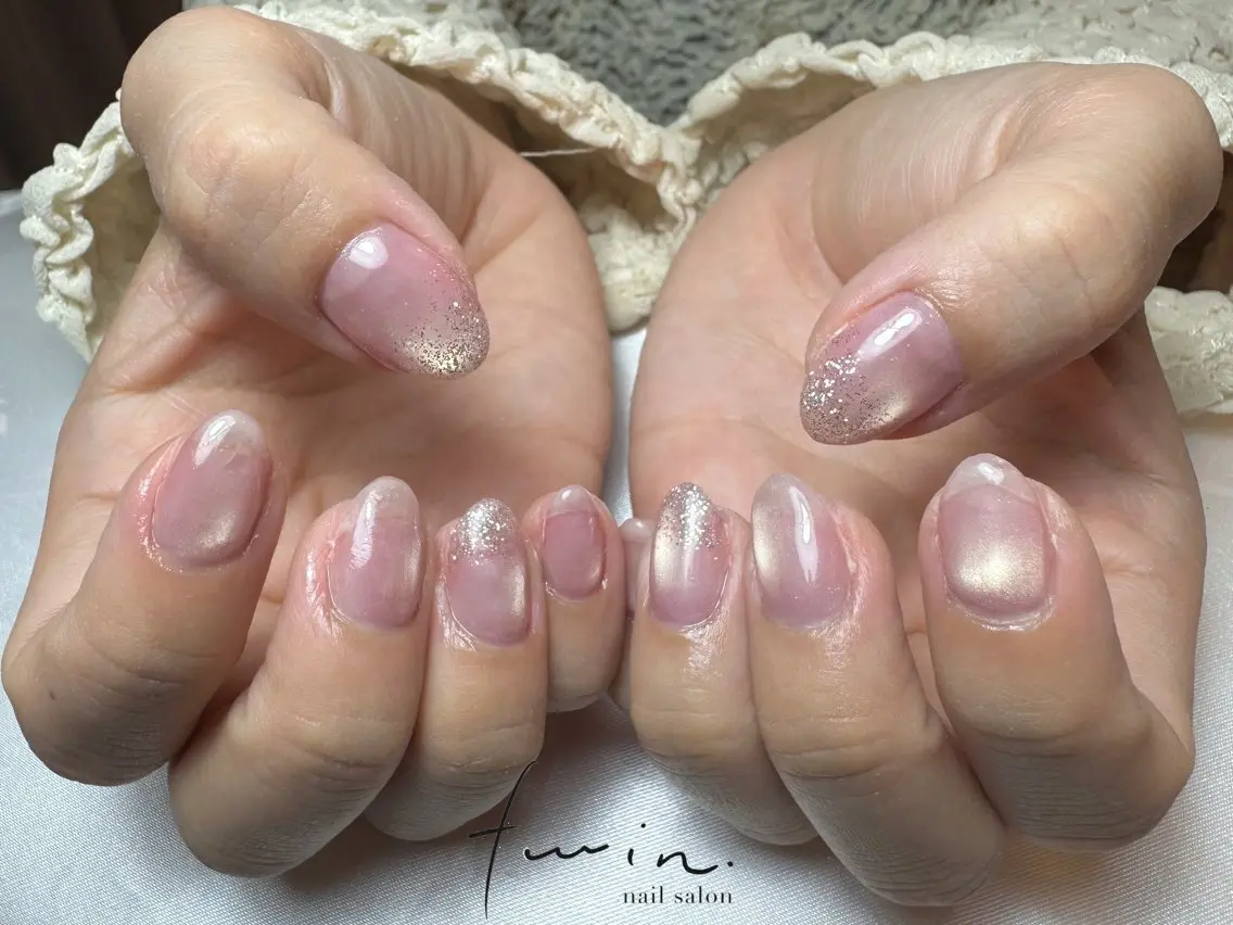 ネイル ラメ(グリッター) ハンドネイル twin.riko 塩釜口のネイルデザイン