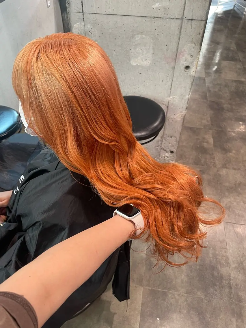 ロング カラー ヘアカラー ハイトーン 横浜💞ミオのヘアスタイル