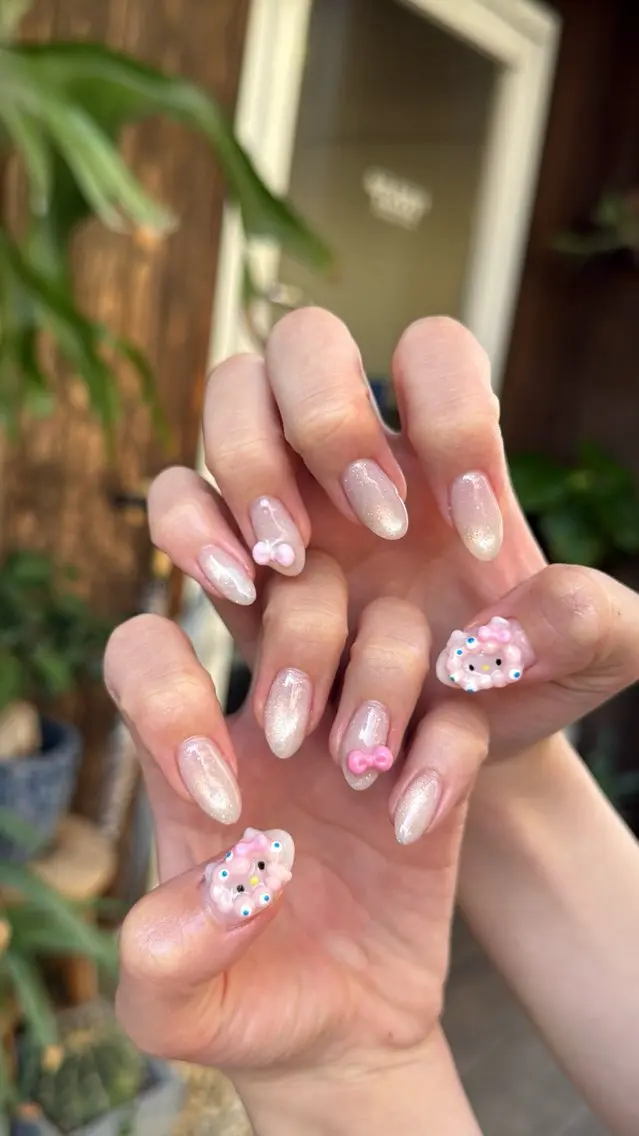 ネイル フラッシュネイル フラッシュマグ フットネイル フレンチネイル 韓国ネイル ハンドネイル SAKU nail 作島茜のネイルデザイン