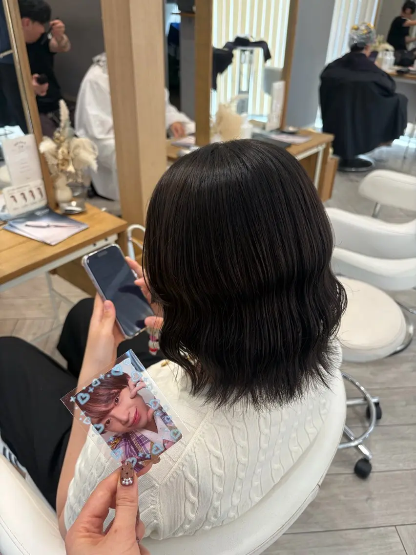 ミディアム ヘアカラー トリートメント 蓮池 愛海のヘアスタイル