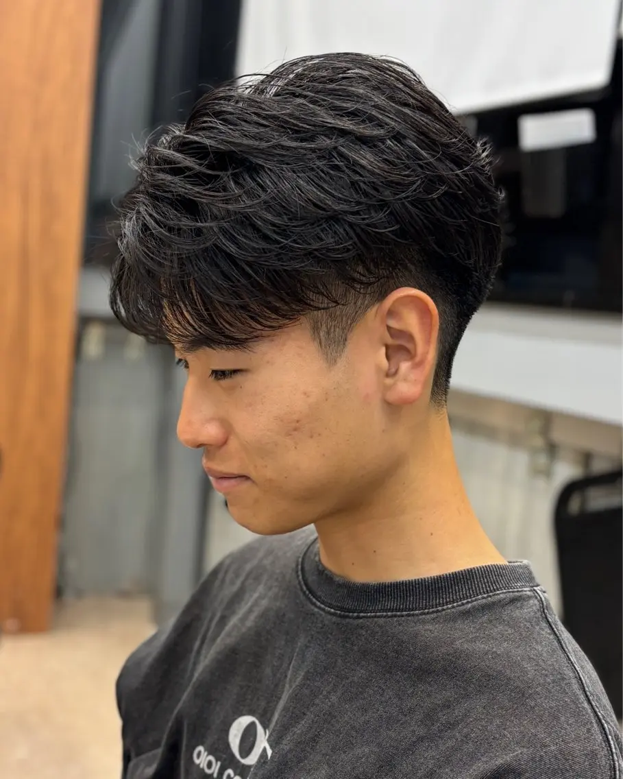 パーマ メンズ フェザーパーマ メンズパーマ カット パーマ 高橋一平 elima byのヘアスタイル