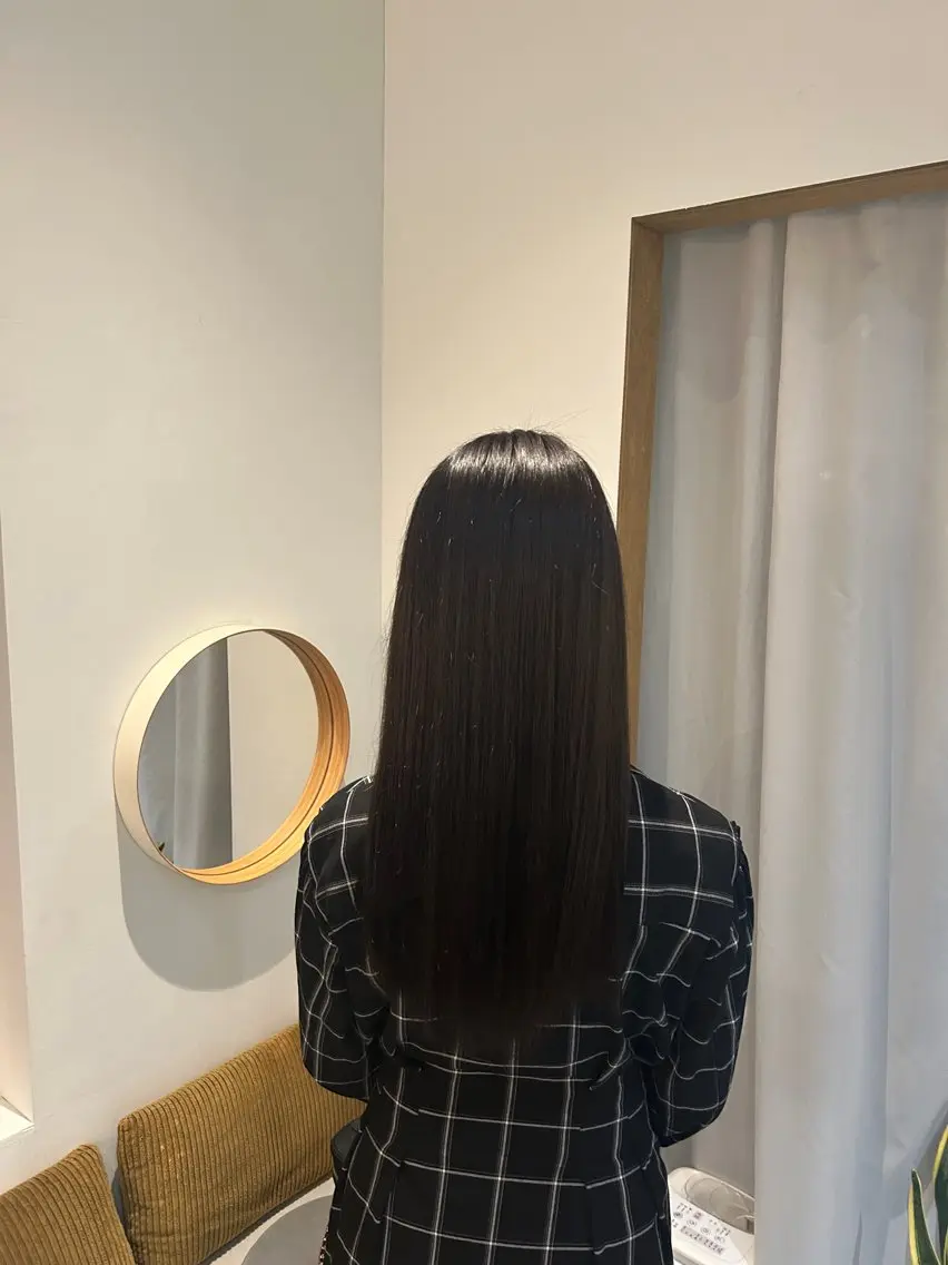 ロング カラー ブラウンカラー カットカラー/鎌倉 縮毛矯正/大空のヘアスタイル