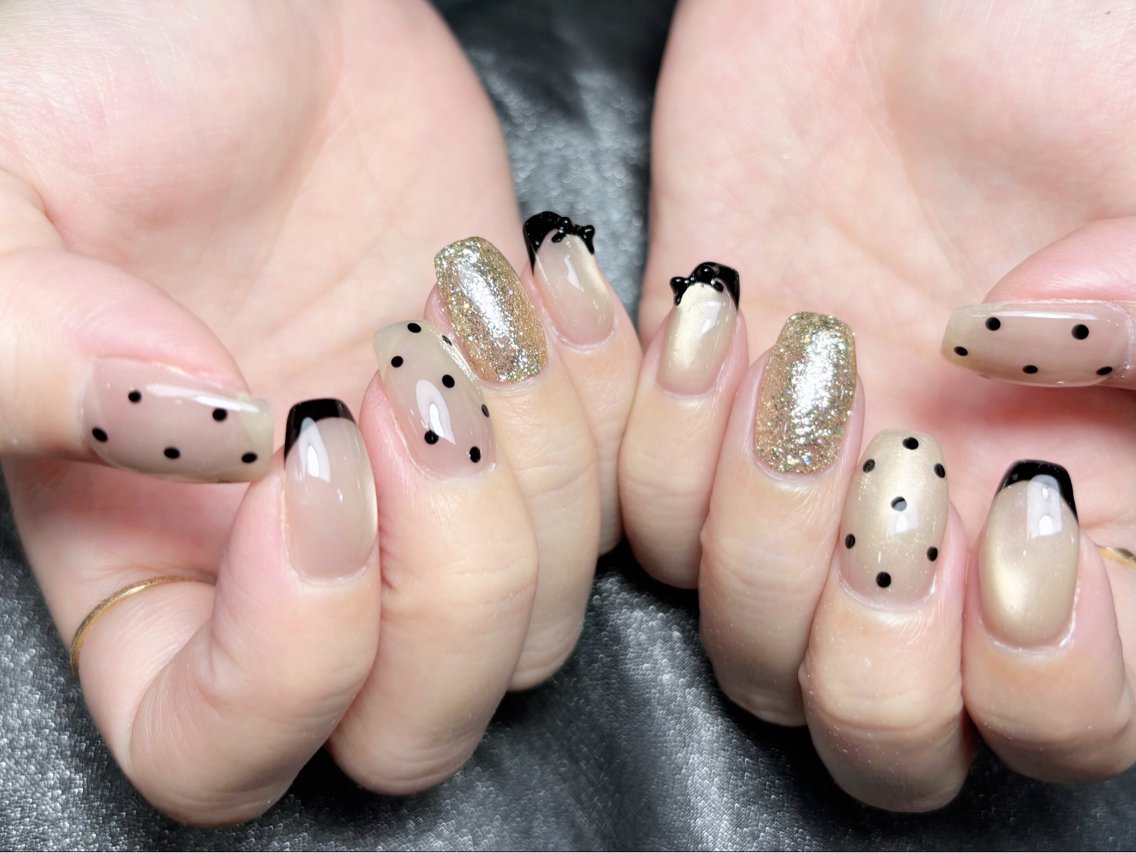 ネイル ハンドネイル H3 Nail Tsuki🦋💙のネイルデザイン