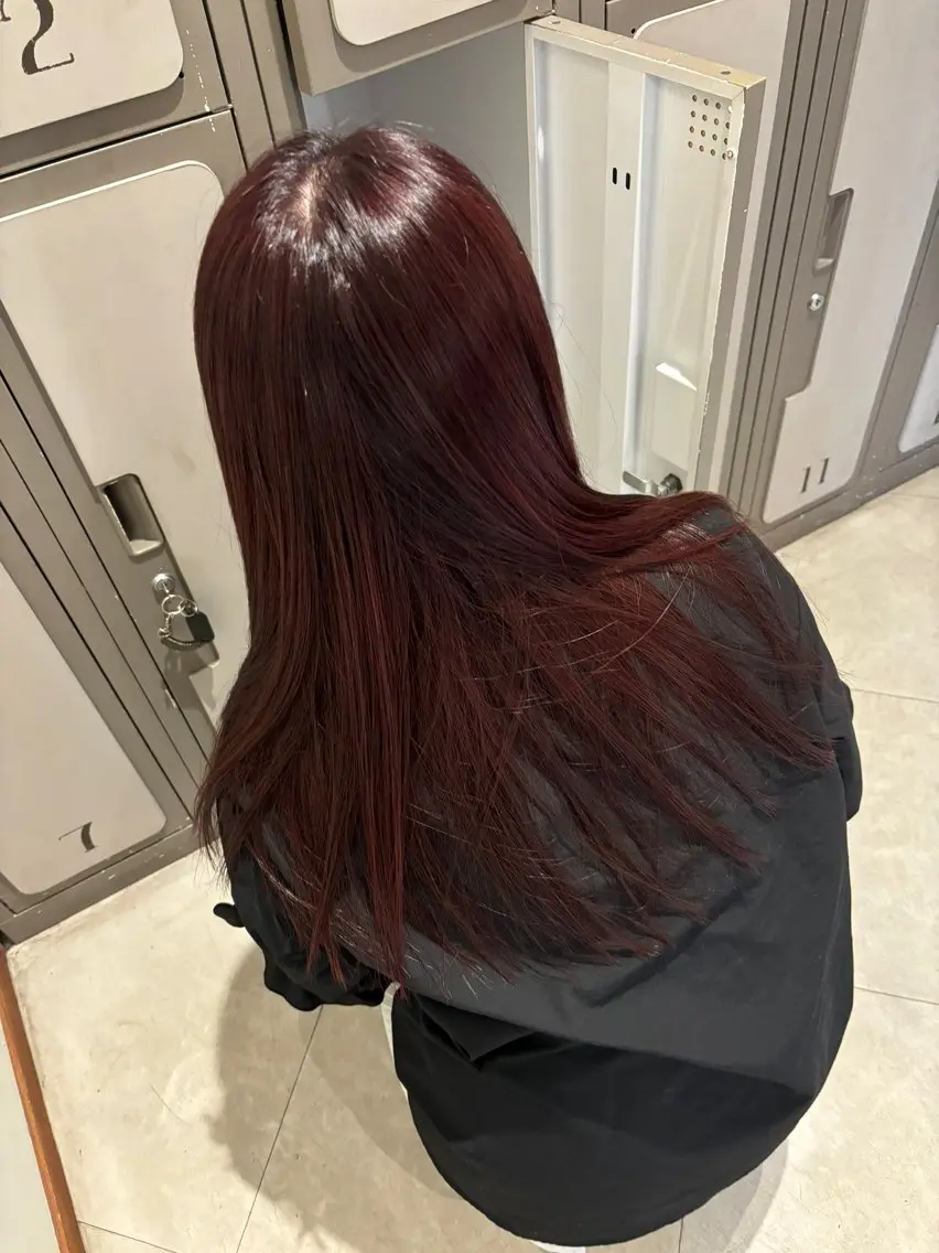 ロング カラー ケアカラー ローズカラー カット ヘアカラー トリートメント Ayano＿ Jill francのヘアスタイル